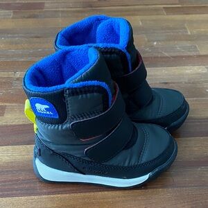 Sorel Whitney II Snow Boots, Toddler 6c, Black/Super Blue